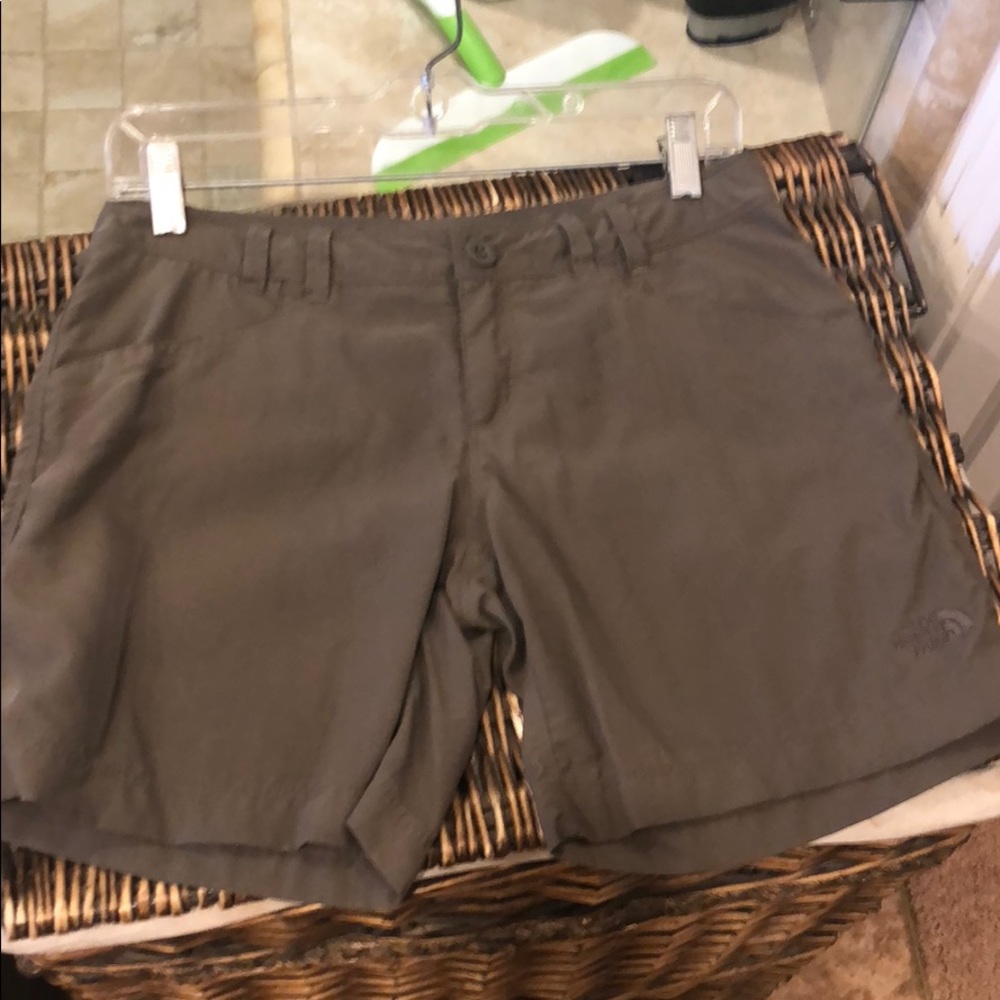 North Face shorts, khaki.